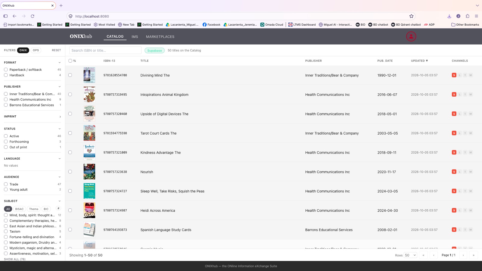 The web edition in a browser
